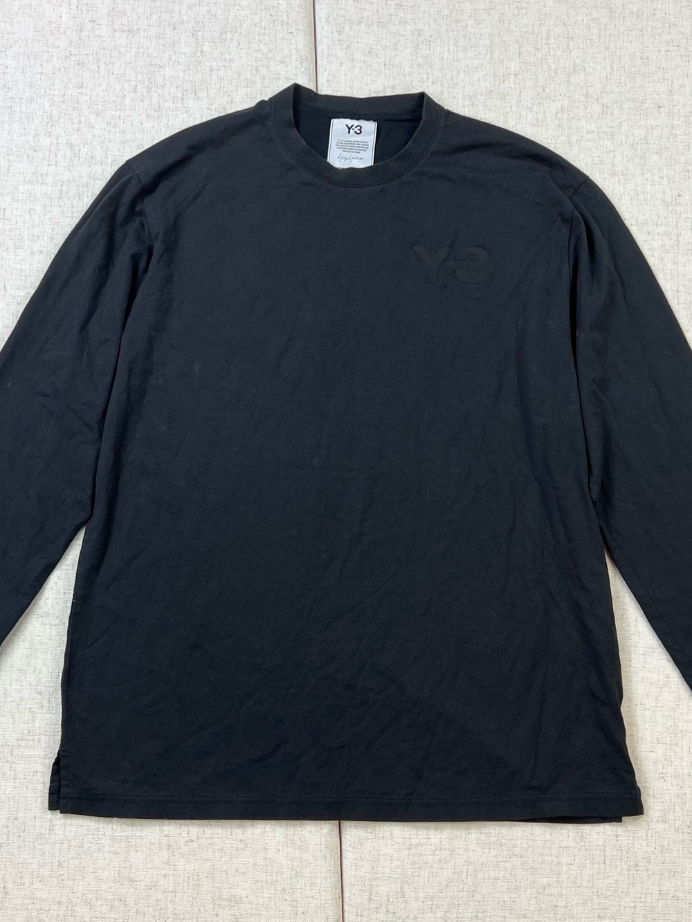 Y-3 Yohji Yamamoto Adidas Black Long Sleeve Shirt | Minimalist Techwear Gorpcore